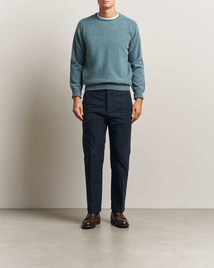 Uomini | Maglieria | William Lockie | Rob Lambswool Crewneck Caspian