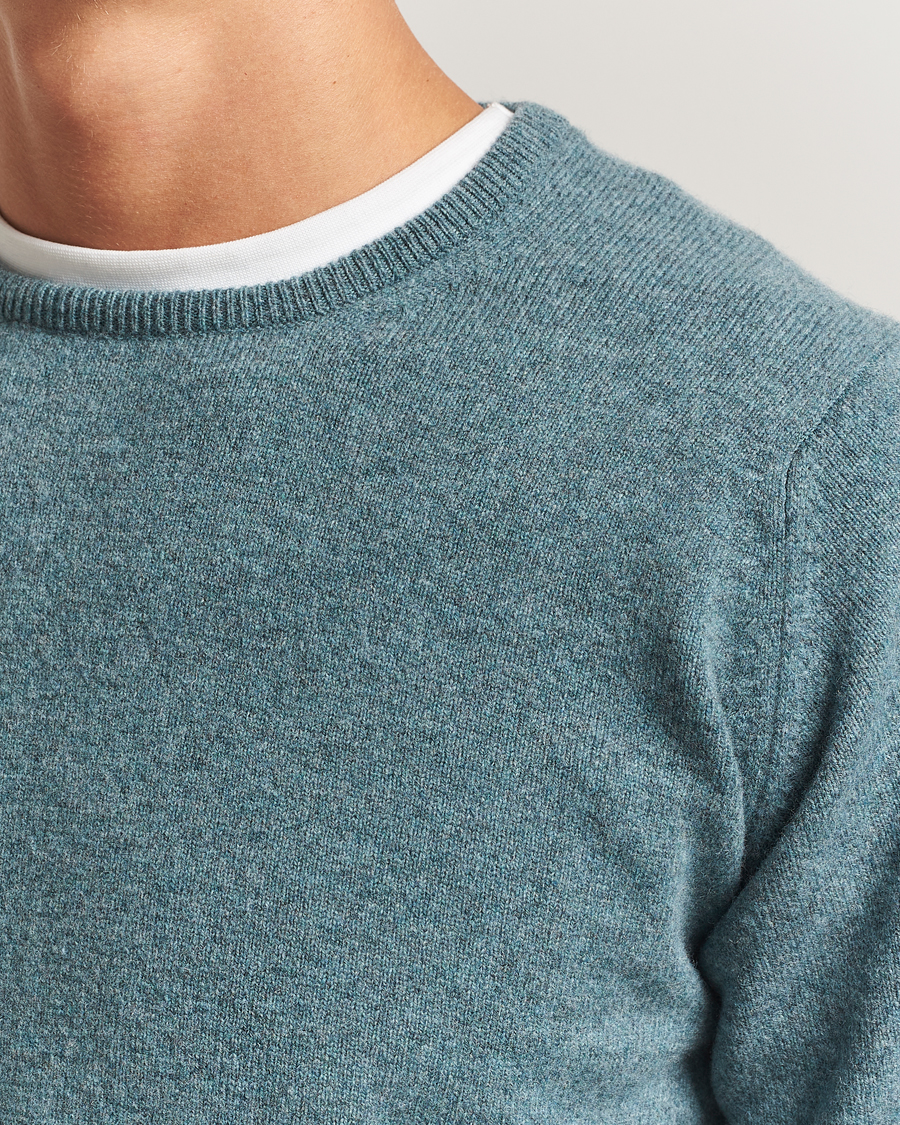 Uomini | Maglieria | William Lockie | Rob Lambswool Crewneck Caspian