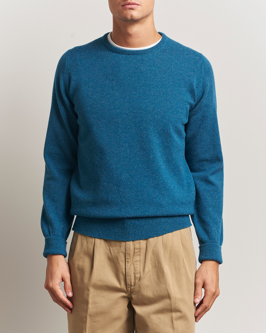 Uomini | Maglieria | William Lockie | Rob Lambswool Crewneck Mallard
