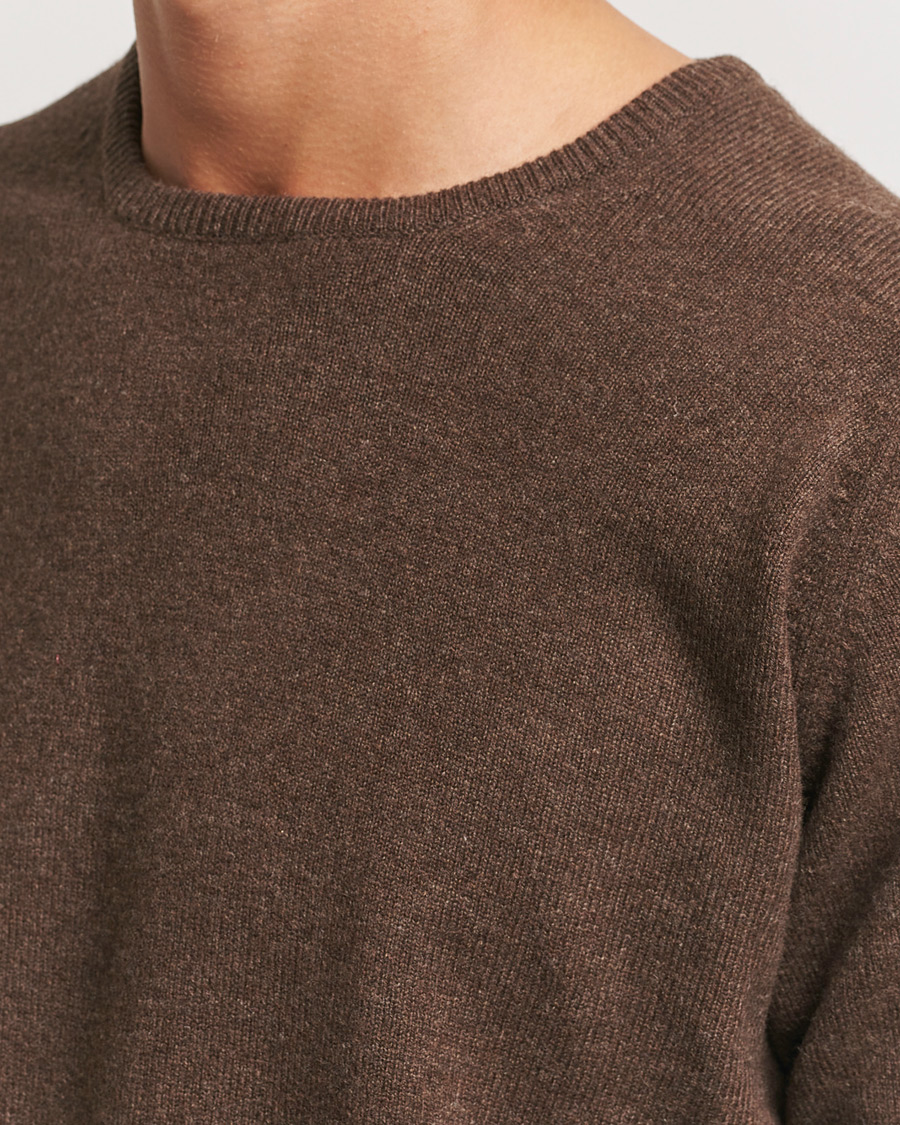 Uomini | Maglieria | William Lockie | Rob Lambswool Crewneck Mocha
