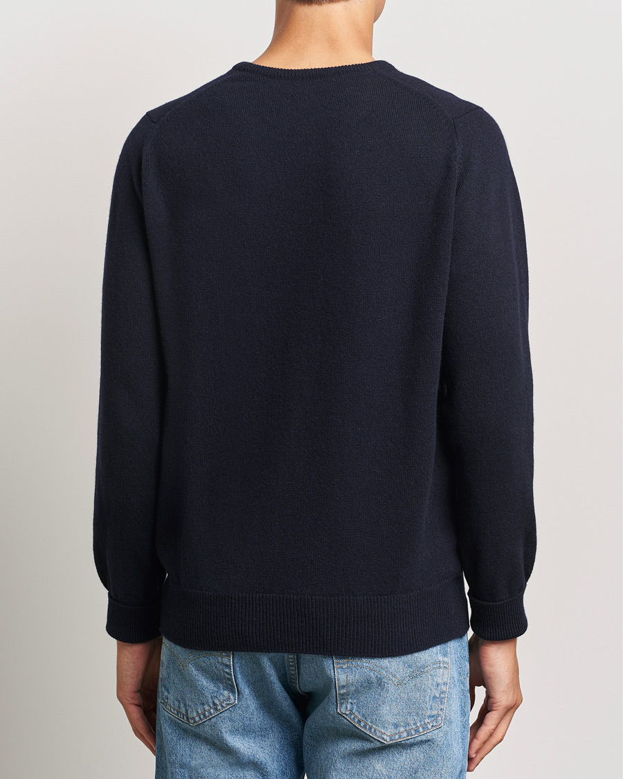 Uomini | Maglieria | William Lockie | Rob Lambswool Crewneck Navy