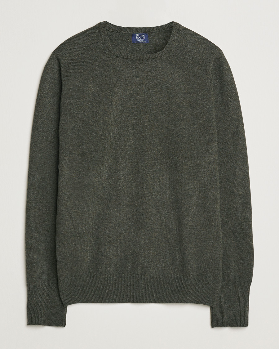 Uomini | Maglieria | William Lockie | Rob Lambswool Crewneck Seaweed