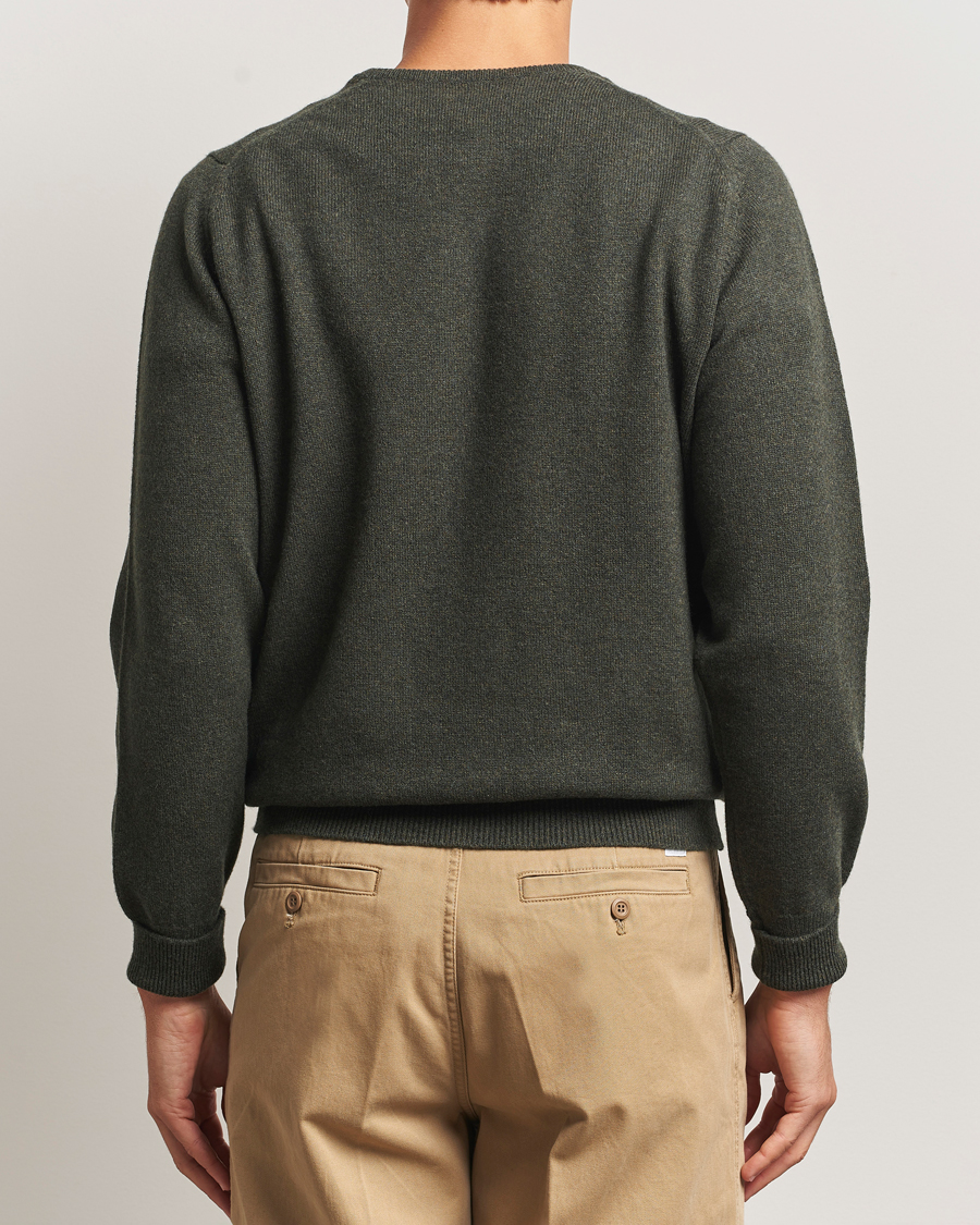 Uomini | Maglieria | William Lockie | Rob Lambswool Crewneck Seaweed