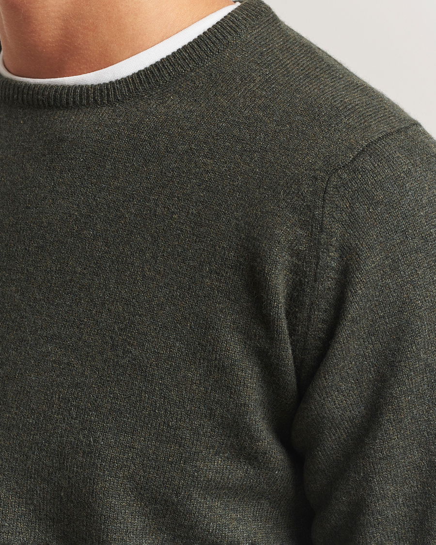 Uomini | Maglieria | William Lockie | Rob Lambswool Crewneck Seaweed
