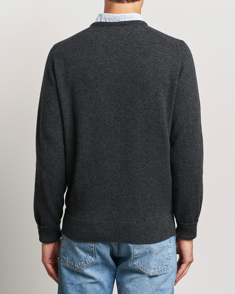 Uomini | Maglieria | William Lockie | Rob Lambswool V-Neck Charcoal