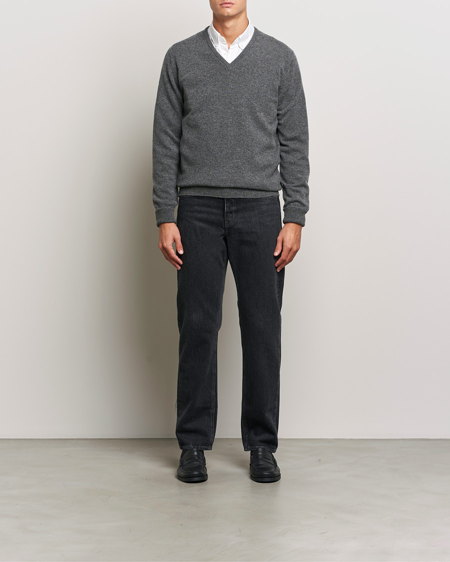 Uomini | Maglieria | William Lockie | Rob Lambswool V-Neck Cliff