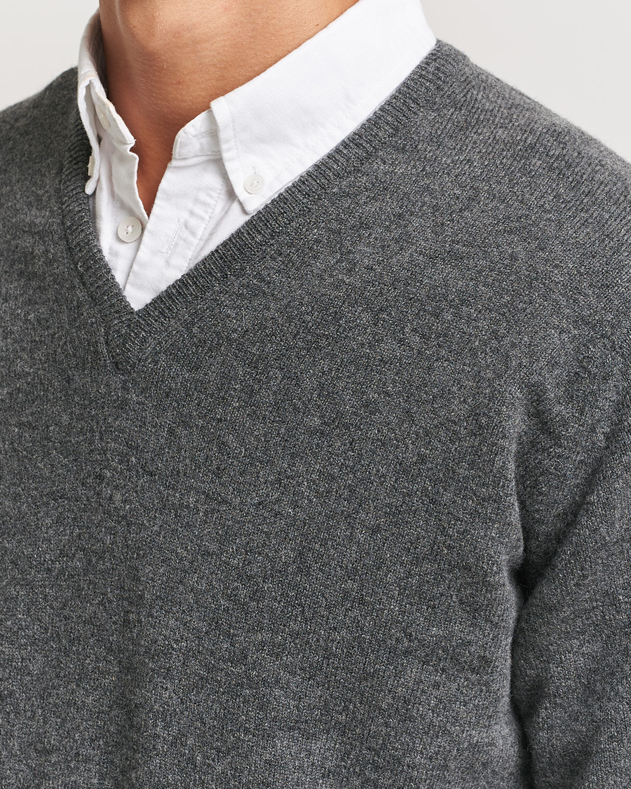 Uomini | Maglieria | William Lockie | Rob Lambswool V-Neck Cliff
