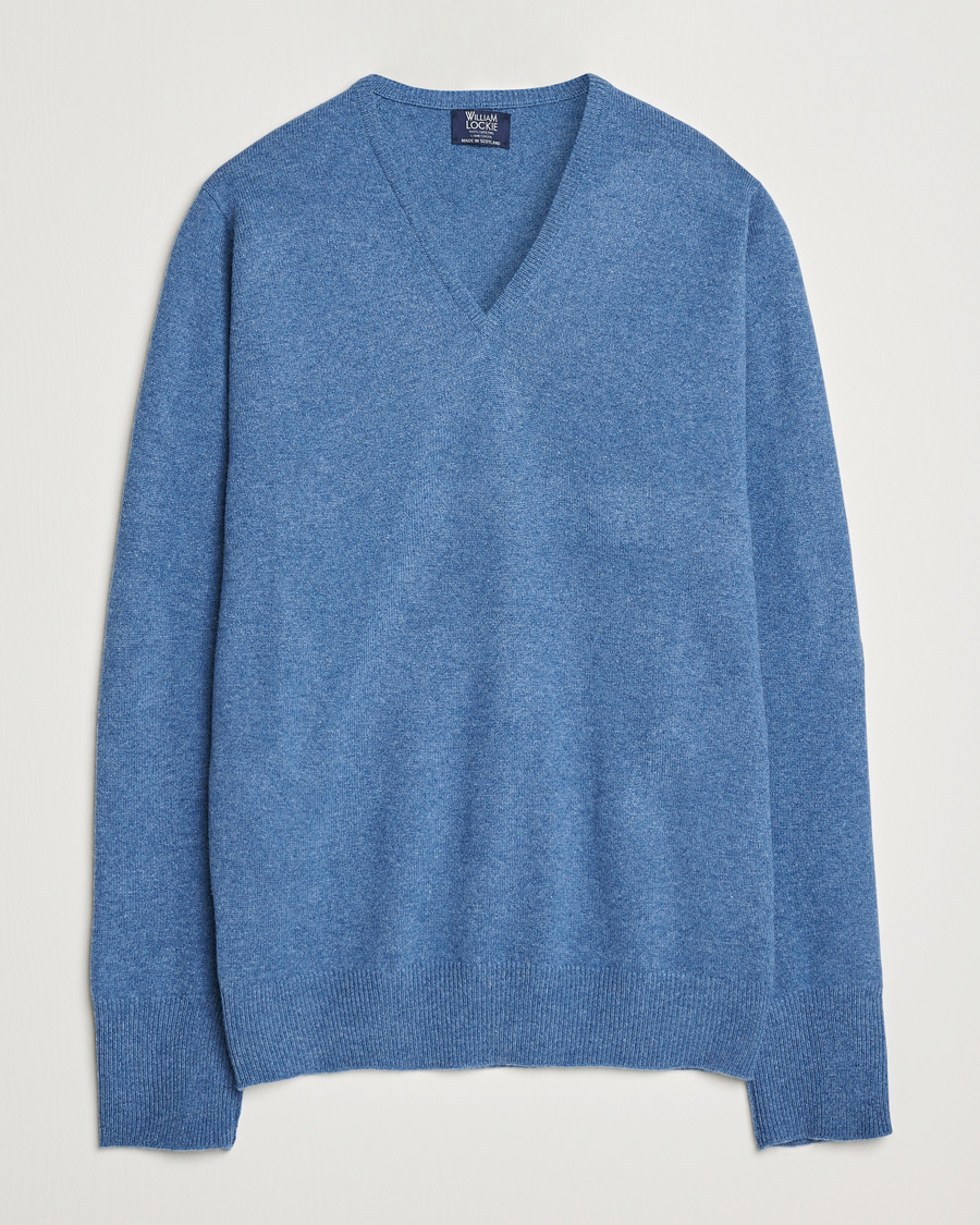 Uomini | Maglieria | William Lockie | Rob Lambswool V-Neck Clyde