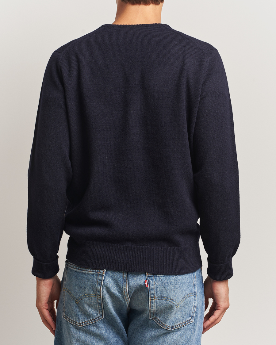 Uomini | Maglieria | William Lockie | Rob Lambswool V-Neck Navy