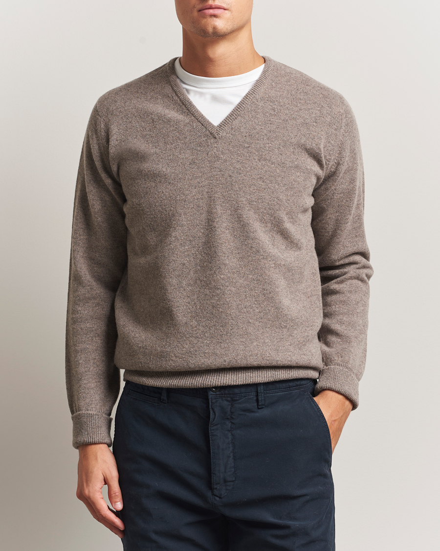 Uomini | Maglieria | William Lockie | Rob Lambswool V-Neck Vole
