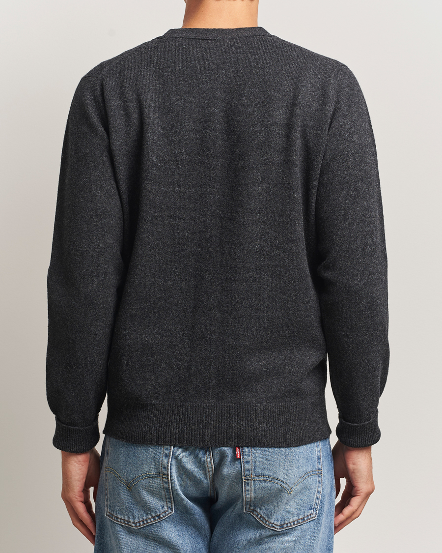 Uomini | Maglieria | William Lockie | Rob Lambswool Cardigan Charcoal
