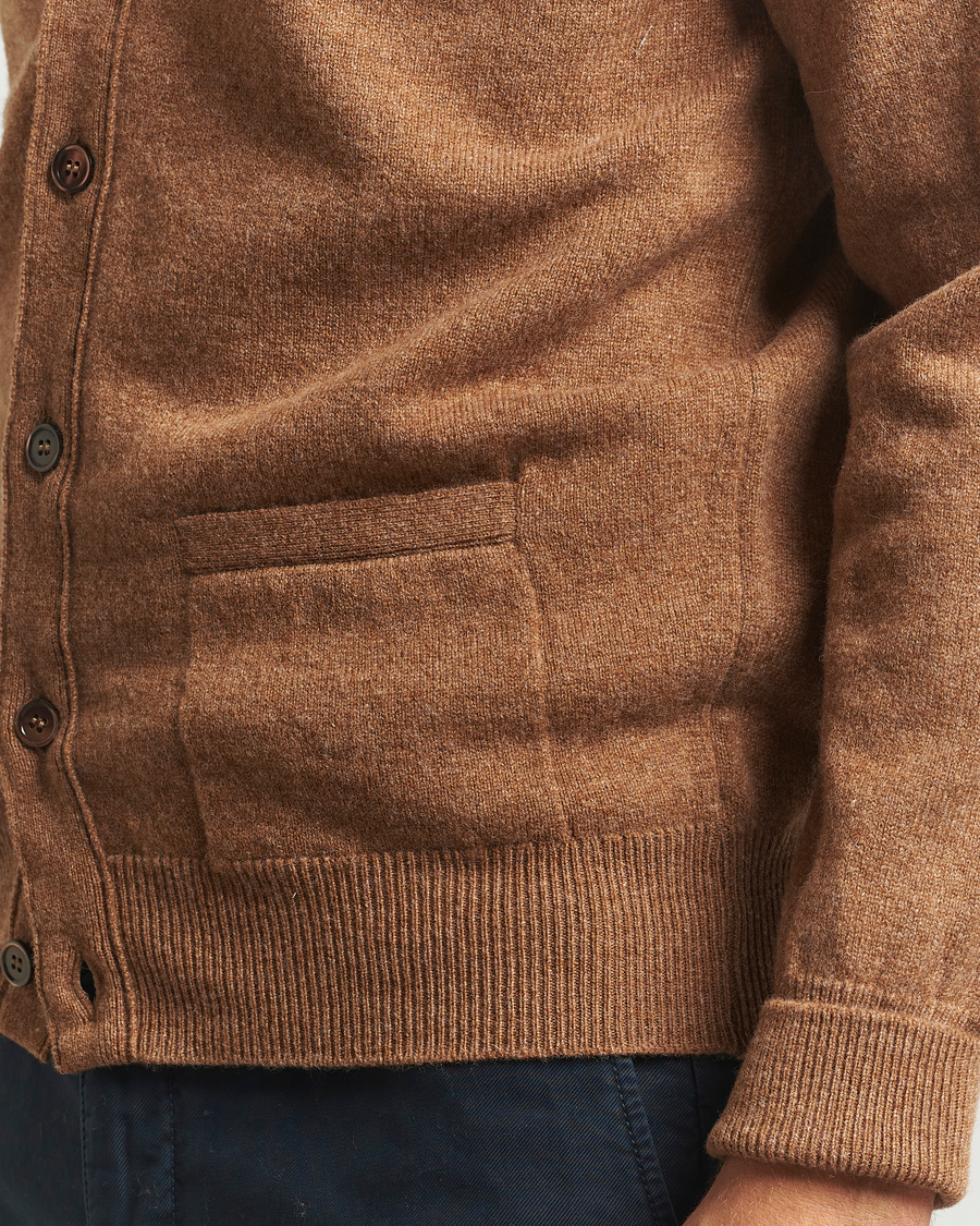 Uomini | Maglieria | William Lockie | Rob Lambswool Cardigan Driftwood
