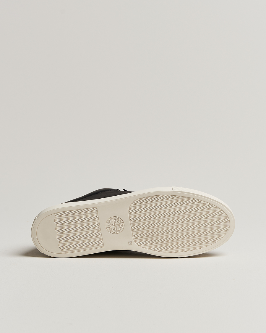 Uomini | Stone Island Leather Snekers Black | Stone Island | Leather Snekers Black