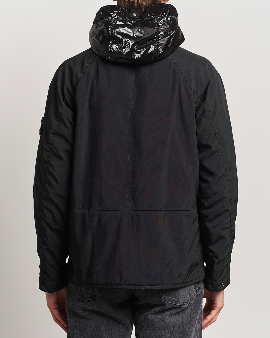 Uomini | Giacche | Stone Island | Opaque Nylon Twill Garment Dyed Jacket Black