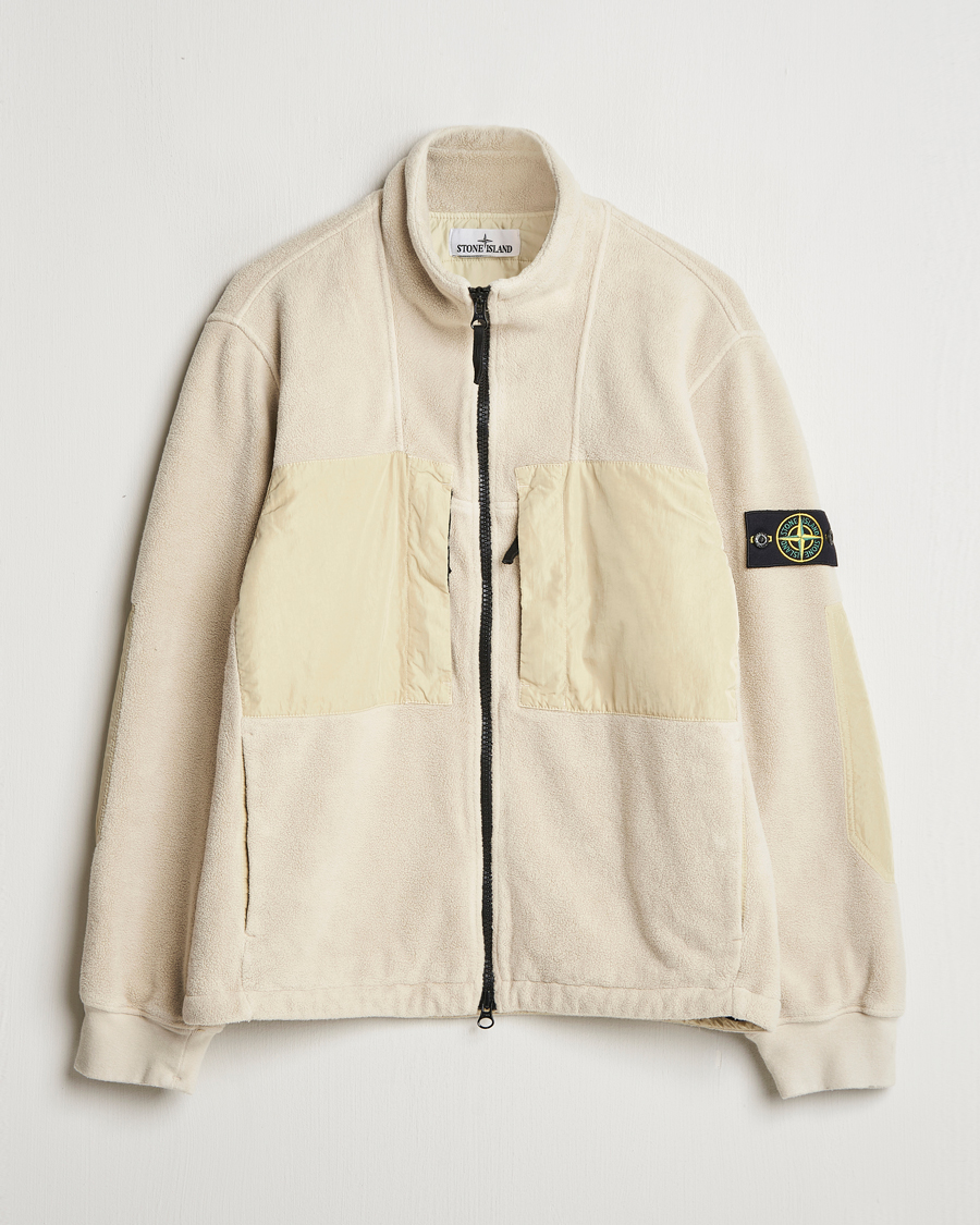 Uomini | Giacche | Stone Island | Nylon Cotton Fleece Jacket Plaster