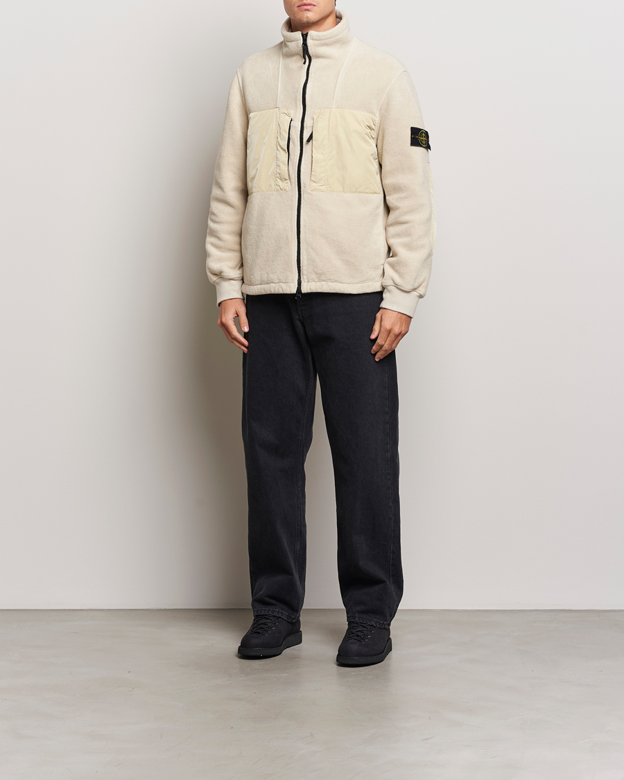 Uomini | Giacche | Stone Island | Nylon Cotton Fleece Jacket Plaster