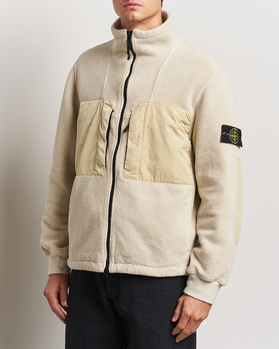 Uomini | Giacche | Stone Island | Nylon Cotton Fleece Jacket Plaster