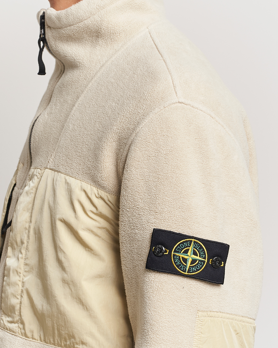 Uomini | Giacche | Stone Island | Nylon Cotton Fleece Jacket Plaster