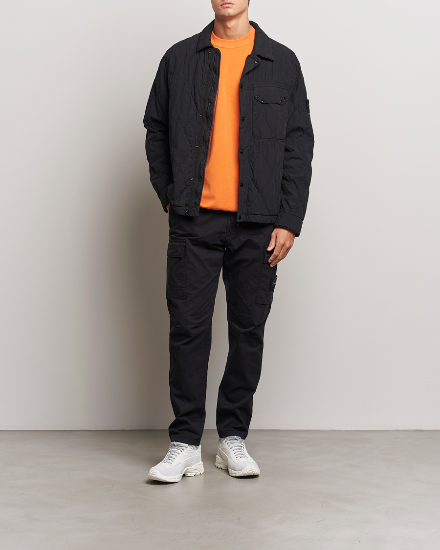 Uomini | Giacche | Stone Island | 50 Fili Quilted-TC Garment Dyed Jacket Black