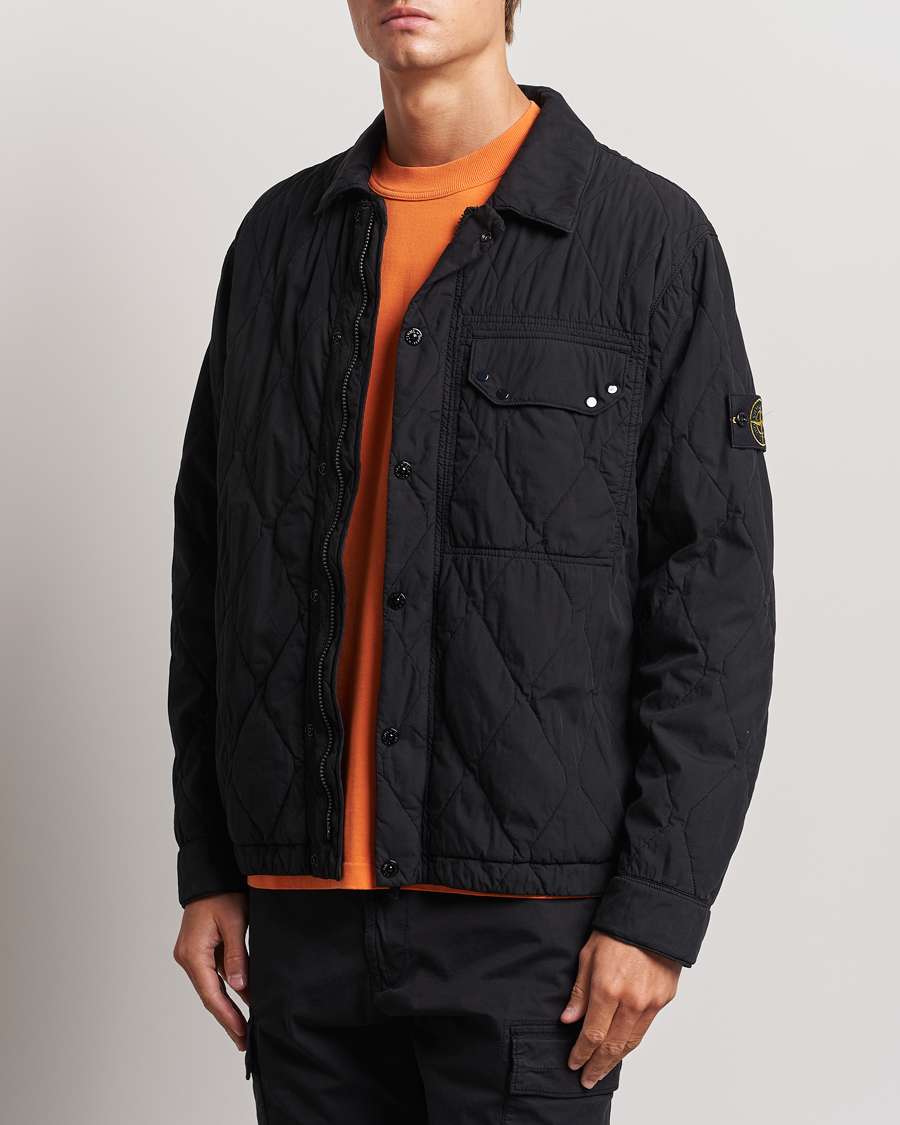 Uomini | Giacche | Stone Island | 50 Fili Quilted-TC Garment Dyed Jacket Black