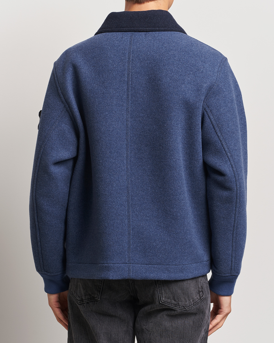 Uomini | Giacche | Stone Island | Panno Speciale Wool Nylon Jacket Royal Blue