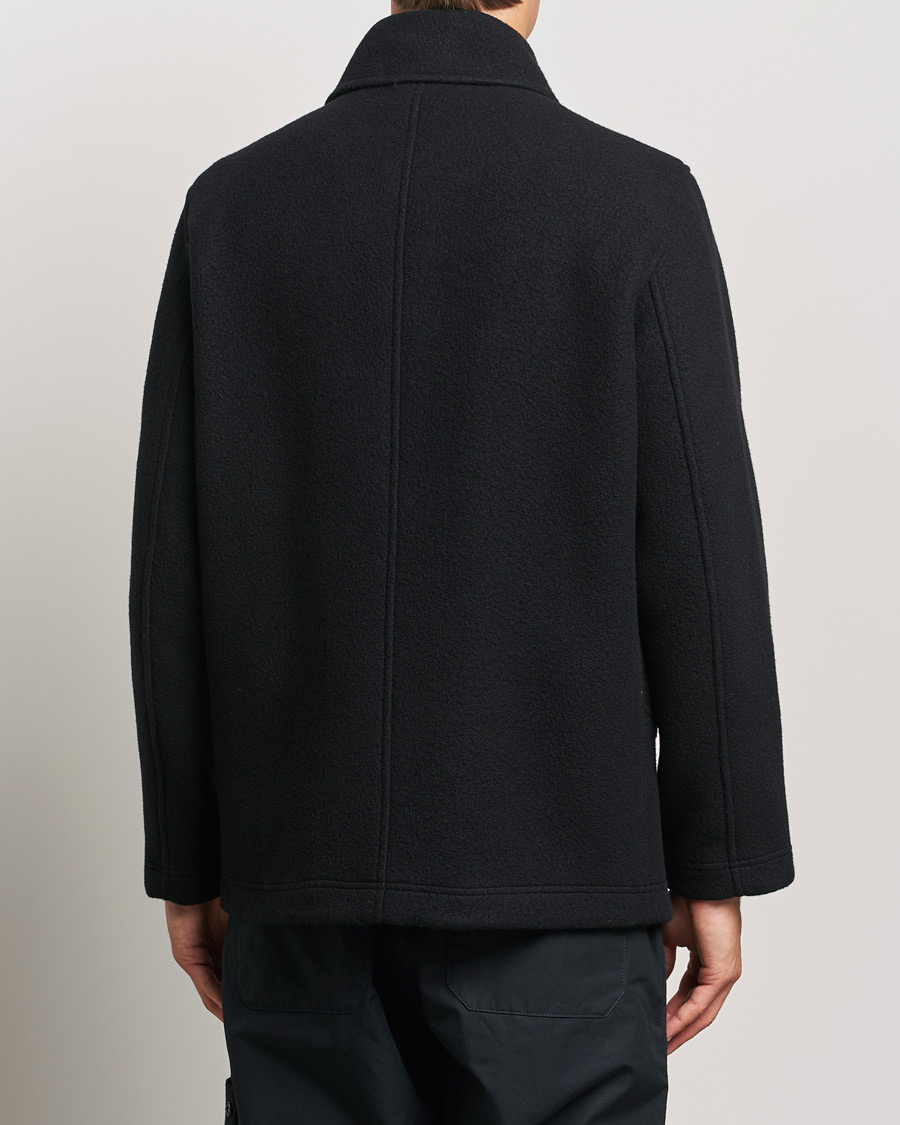 Uomini | Giacche | Stone Island | Ghost Wool/Cashmere Peacoat Black