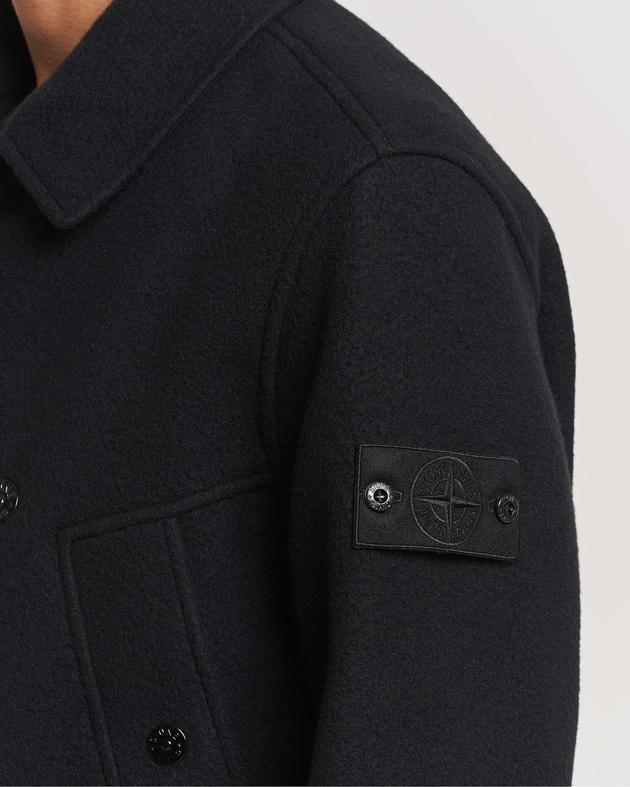Uomini | Giacche | Stone Island | Ghost Wool/Cashmere Peacoat Black