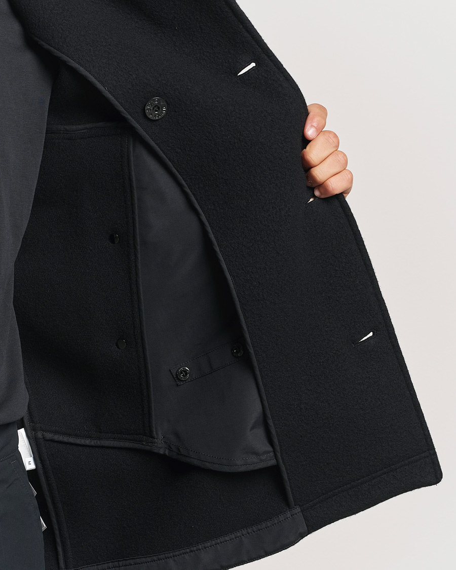 Uomini | Giacche | Stone Island | Ghost Wool/Cashmere Peacoat Black