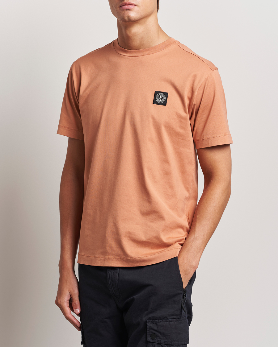 Uomini | T-shirt | Stone Island | Garment Dyed Jersey T-Shirt Orange