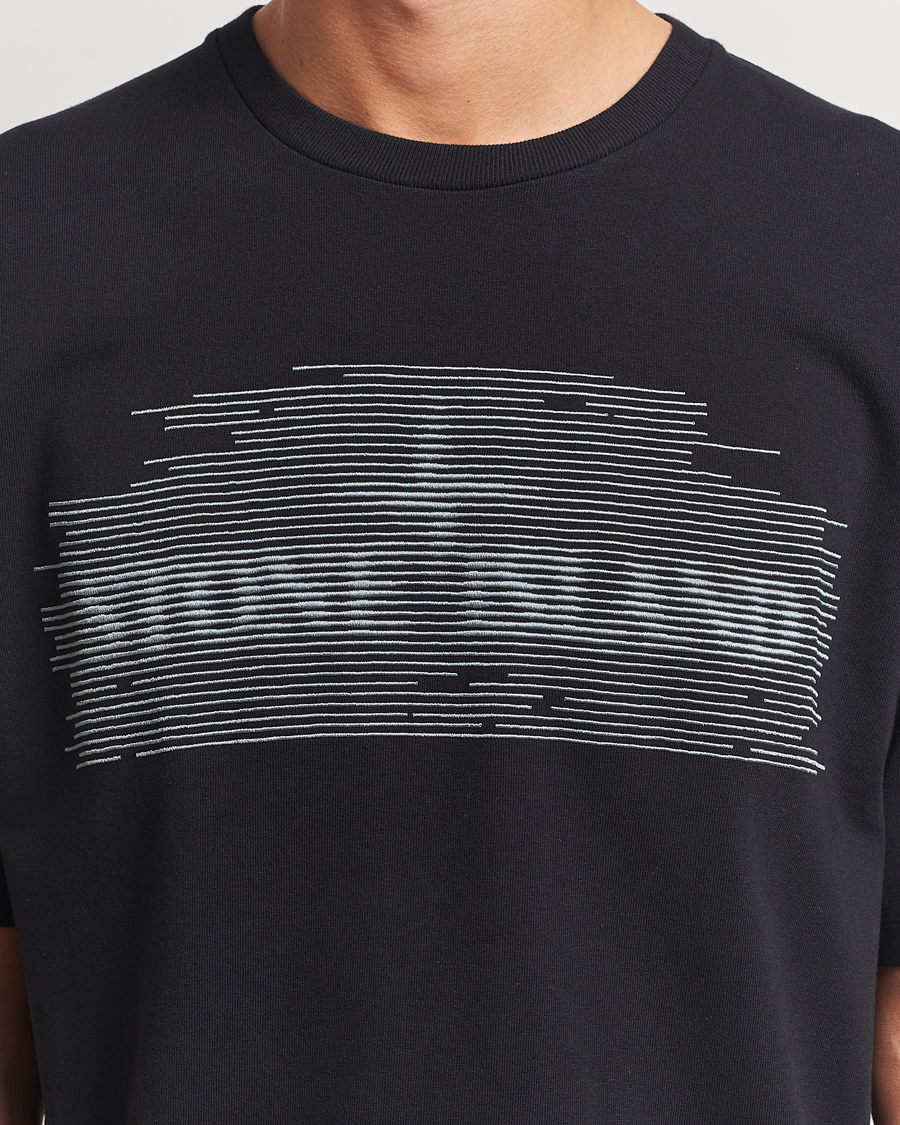 Uomini | T-shirt | Stone Island | Garment Dyed Embroidery Logo T-Shirt Black