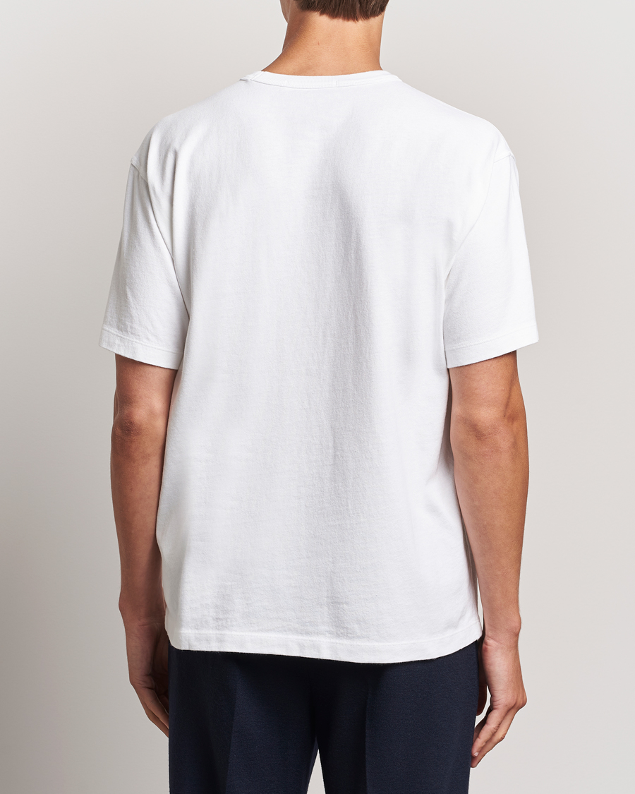 Uomini | T-shirt | Stone Island | Old Dyed Cotton Logo T-Shirt White