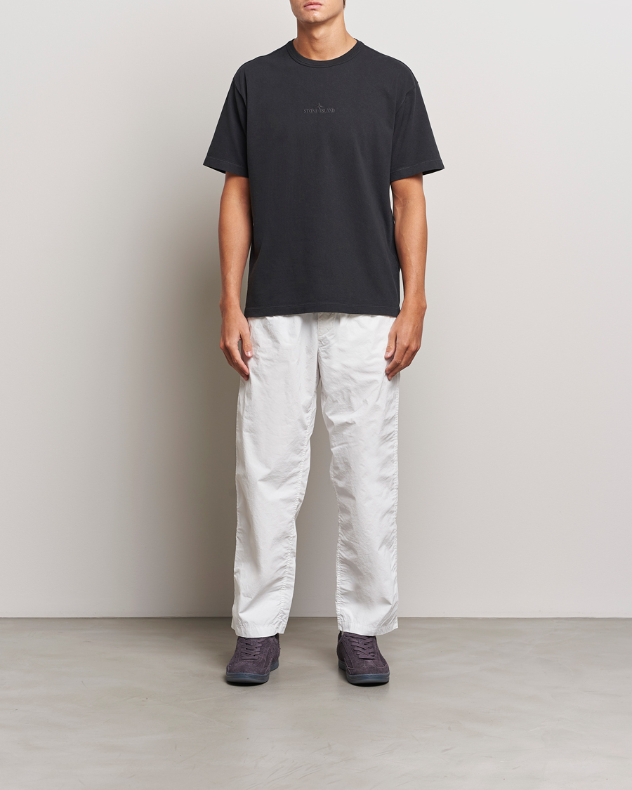 Uomini | T-shirt | Stone Island | Old Dyed Cotton Logo T-Shirt Black