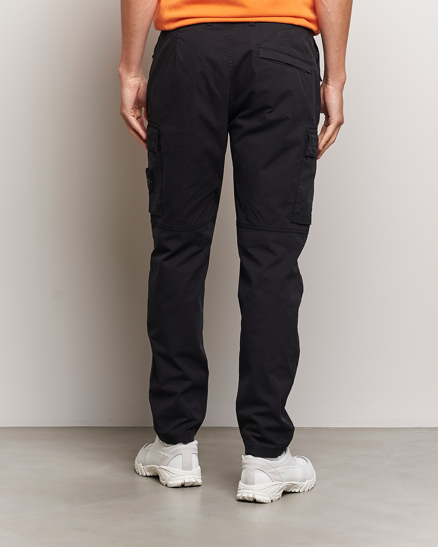 Uomini | Pantaloni | Stone Island | Stretch Cotton Gabardine Trousers Black