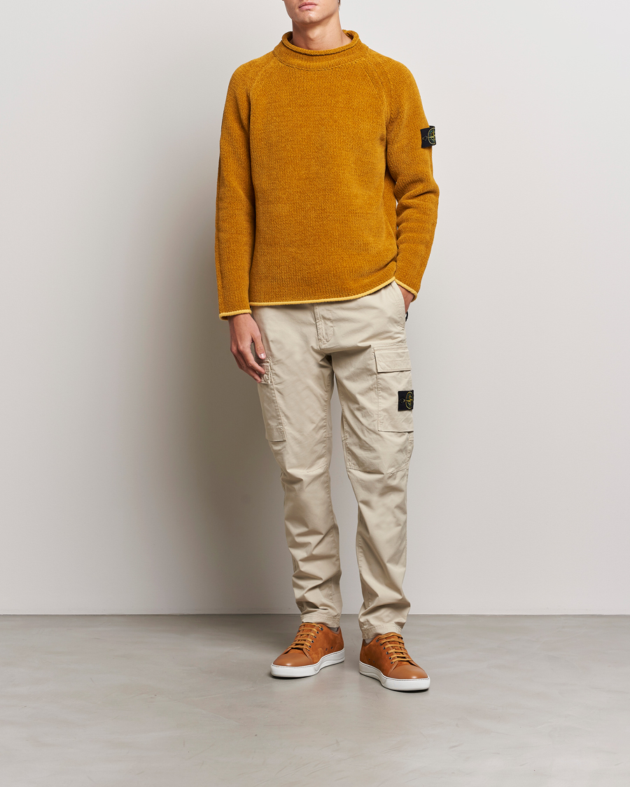 Uomini | Pantaloni | Stone Island | Stretch Cotton Gabardine Trousers Plaster
