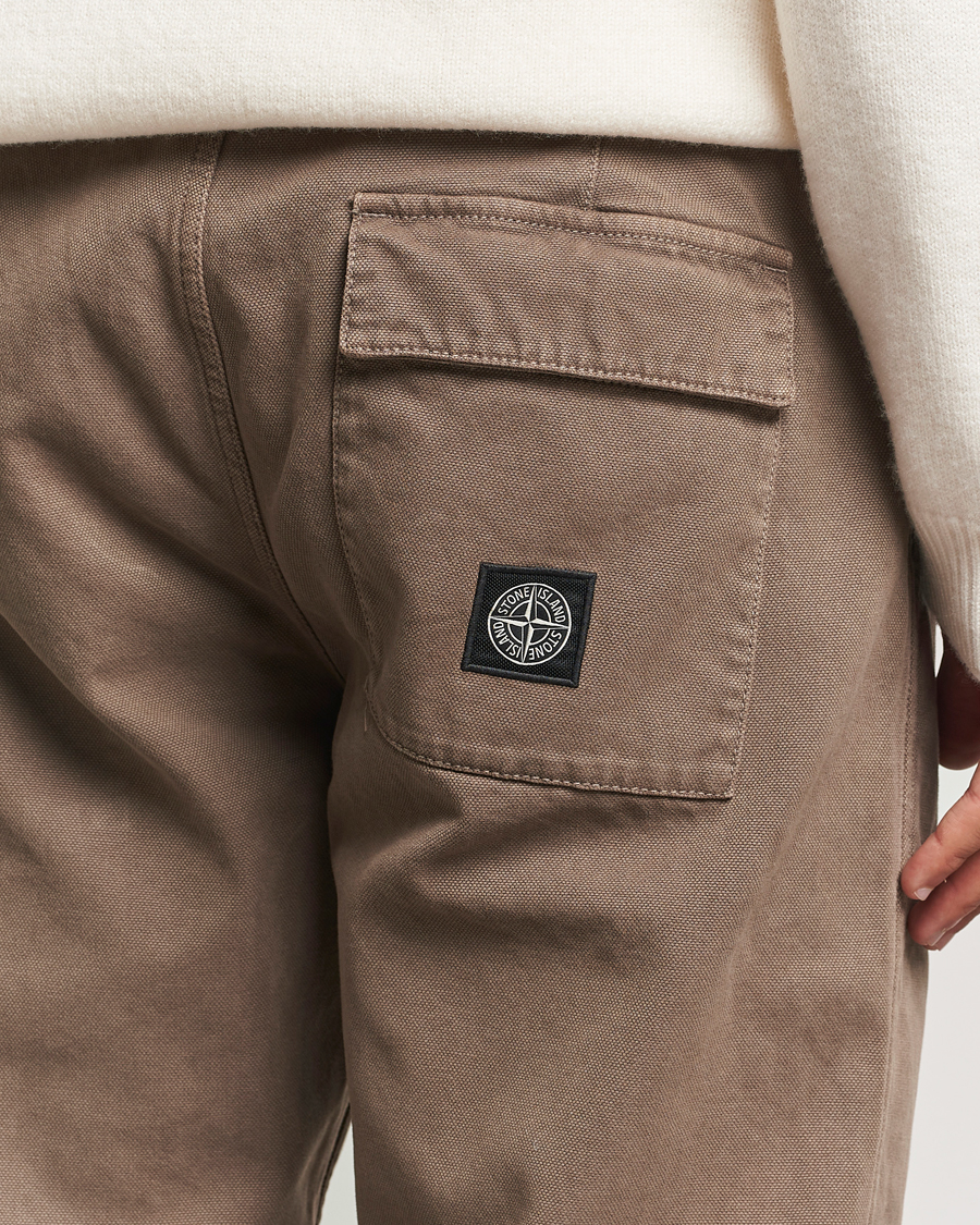 Uomini | Pantaloni | Stone Island | Panama Cotton Pants Walnut