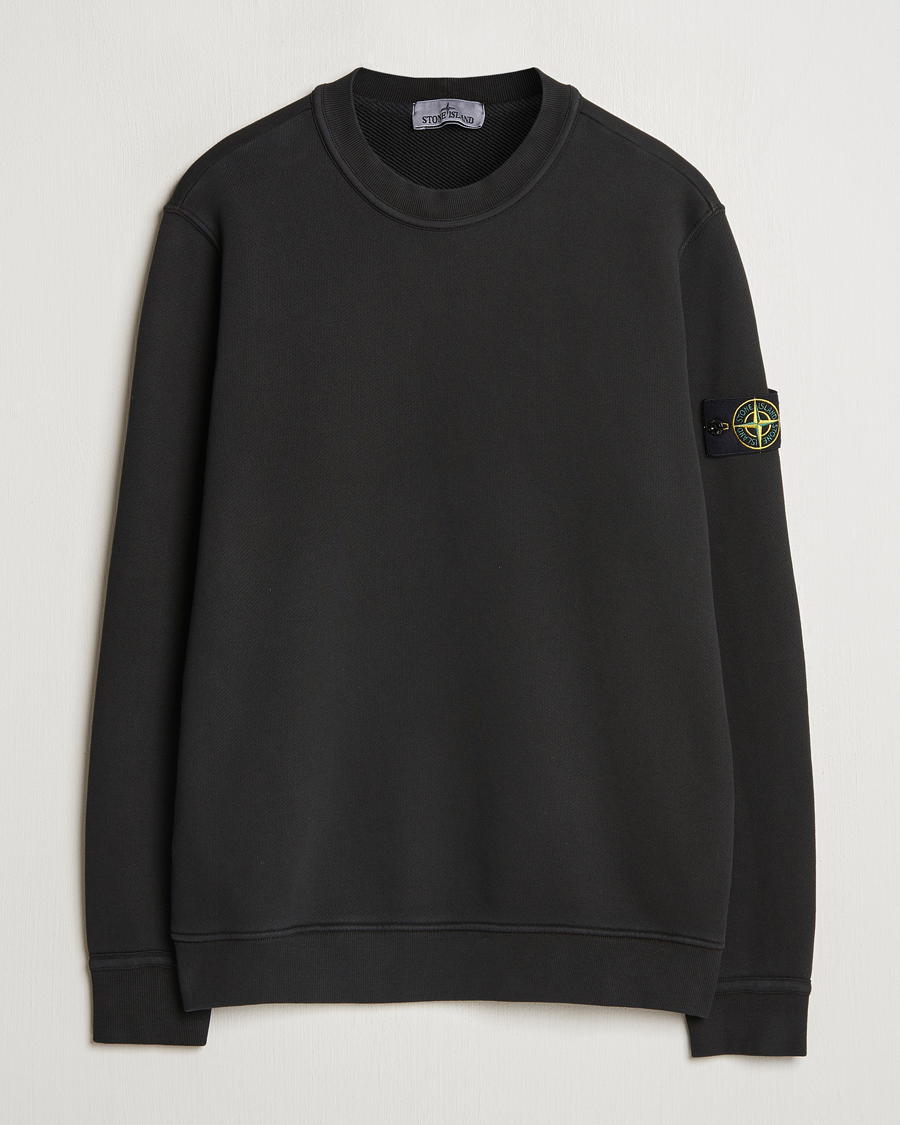 Uomini | Maglieria | Stone Island | Old Dyed Cotton Sweatshirt Black