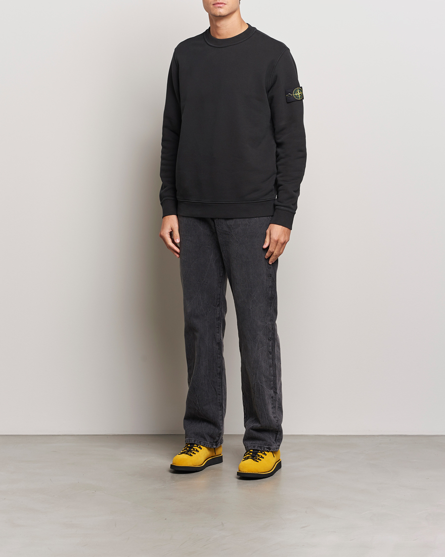 Uomini | Maglieria | Stone Island | Old Dyed Cotton Sweatshirt Black