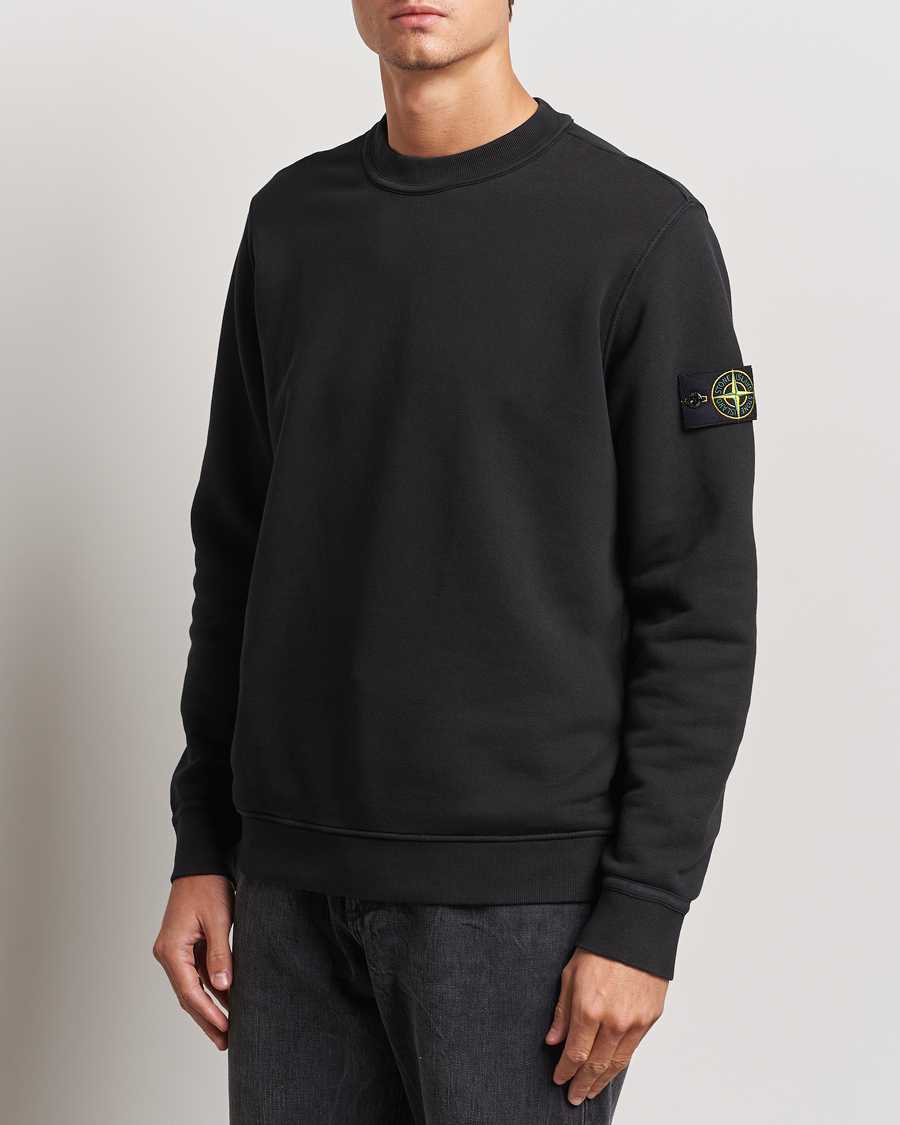 Uomini | Maglieria | Stone Island | Old Dyed Cotton Sweatshirt Black