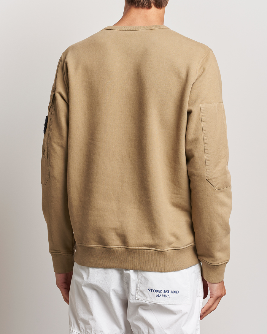 Uomini | Maglieria | Stone Island | Brushed Cotton Fleece Sweatshirt Biscuit