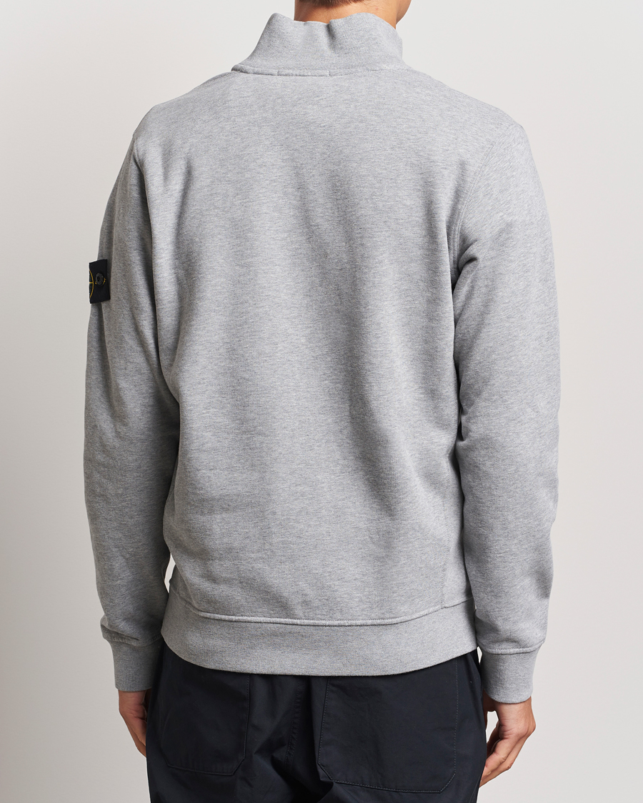 Uomini | Maglieria | Stone Island | Garment Dyed Fleece Half Zip Melange Grey