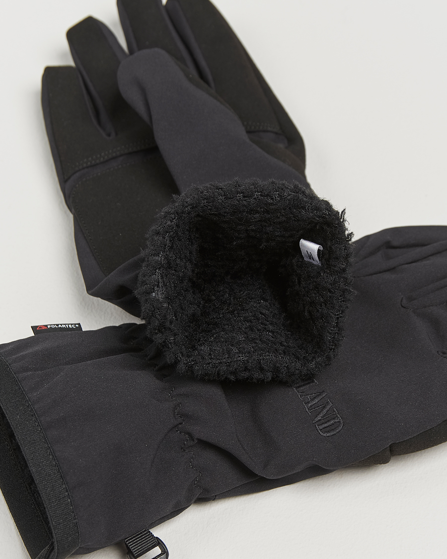 Uomini | Stone Island Soft Shell-R_e Recycled Gloves Black | Stone Island | Soft Shell-R_e Recycled Gloves Black