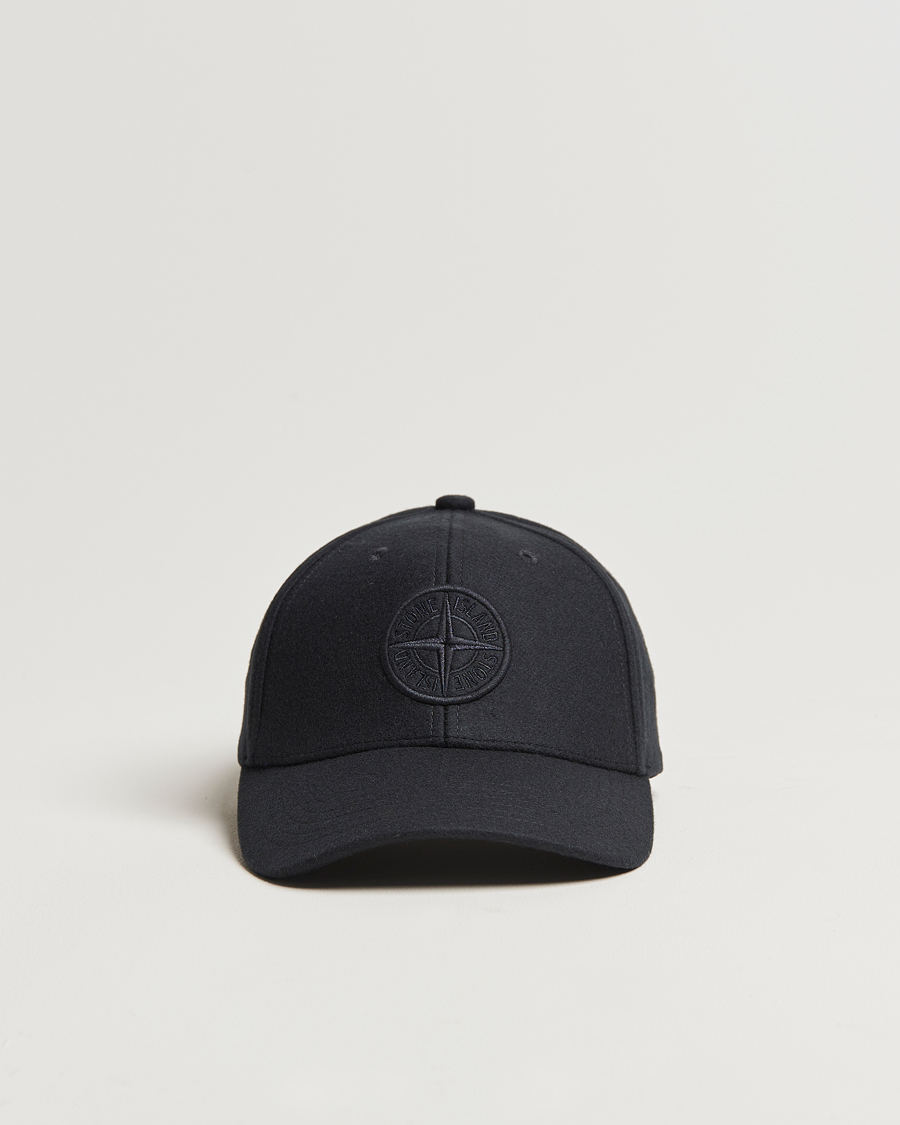 Uomini | Stone Island Wool Nylon Flannel Cap Navy Blue | Stone Island | Wool Nylon Flannel Cap Navy Blue