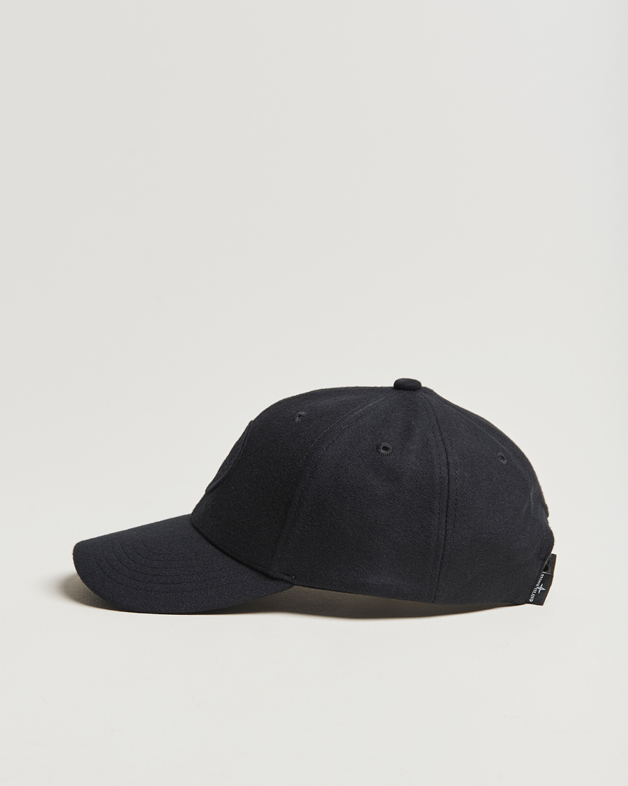 Uomini | Stone Island Wool Nylon Flannel Cap Navy Blue | Stone Island | Wool Nylon Flannel Cap Navy Blue