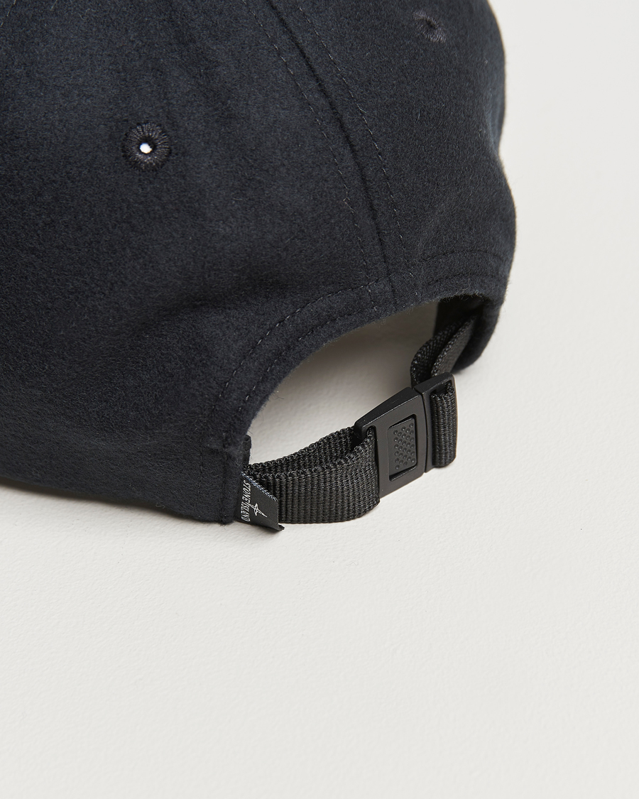Uomini | Stone Island Wool Nylon Flannel Cap Navy Blue | Stone Island | Wool Nylon Flannel Cap Navy Blue
