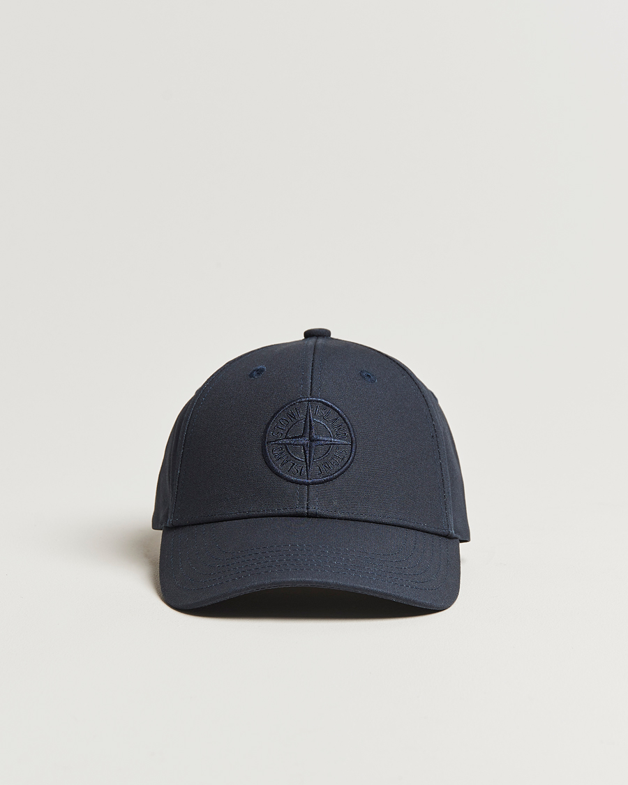 Uomini | Stone Island Cotton Rep Logo Cap Navy Blue | Stone Island | Cotton Rep Logo Cap Navy Blue