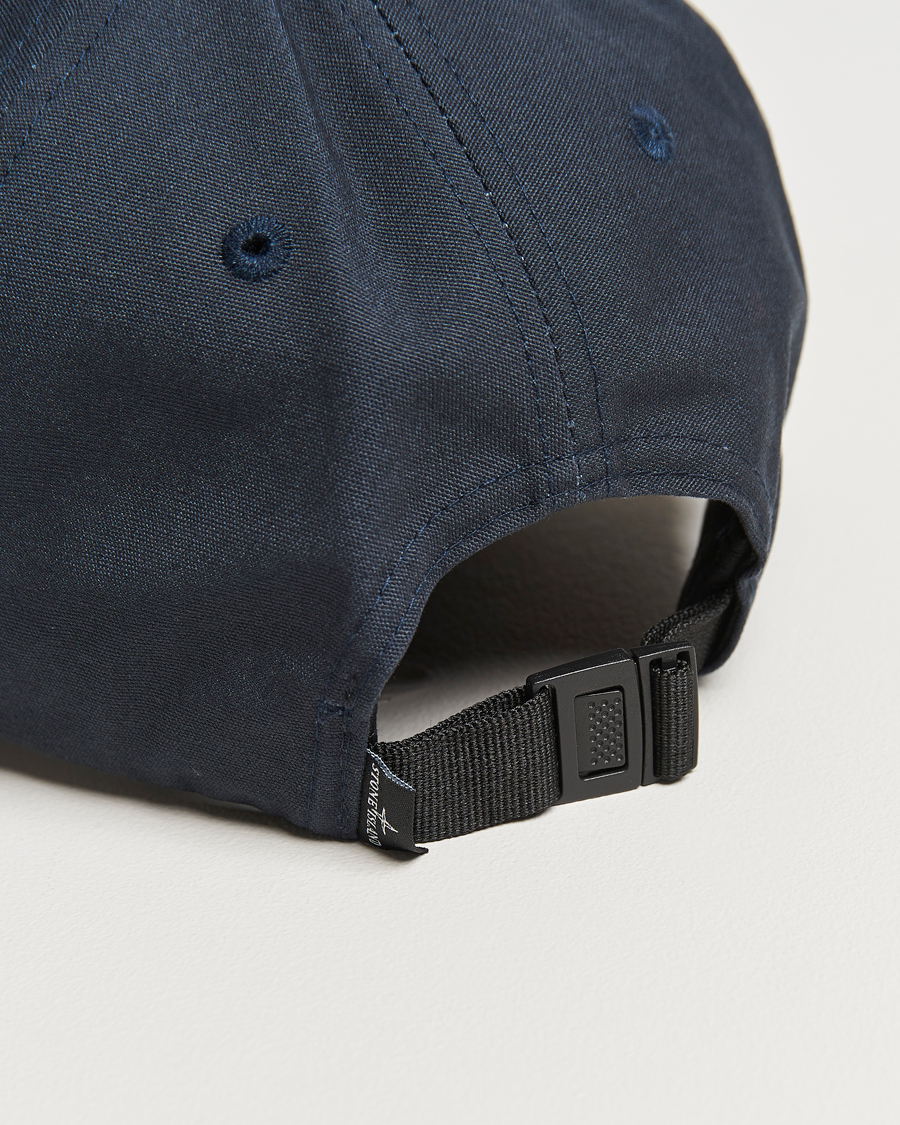 Uomini | Stone Island Cotton Rep Logo Cap Navy Blue | Stone Island | Cotton Rep Logo Cap Navy Blue
