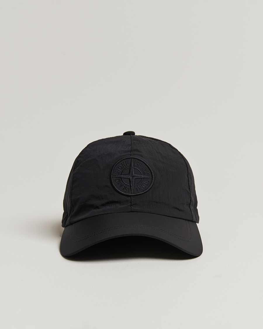 Uomini | Stone Island Nylon Metal Logo Cap Black | Stone Island | Nylon Metal Logo Cap Black