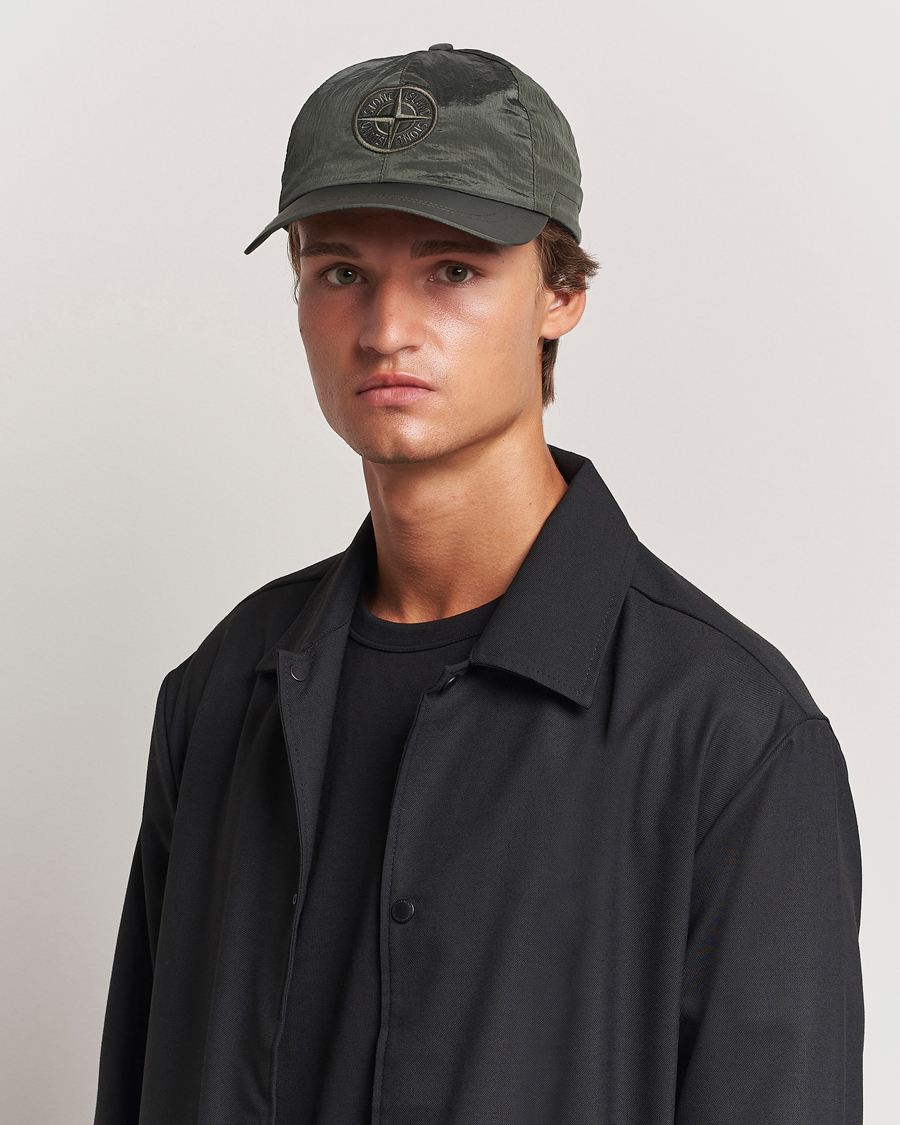 Uomini | Stone Island Nylon Metal Logo Cap Musk | Stone Island | Nylon Metal Logo Cap Musk