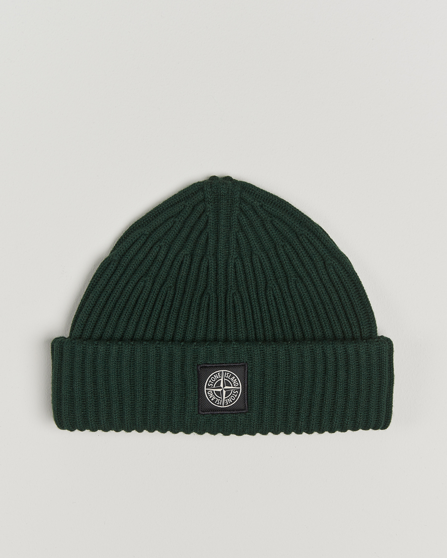 Uomini | Stone Island Full Rib Wool Beanie Musk | Stone Island | Full Rib Wool Beanie Musk