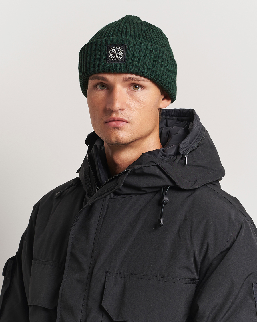 Uomini | Stone Island Full Rib Wool Beanie Musk | Stone Island | Full Rib Wool Beanie Musk